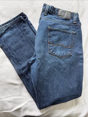 Straight Fit Men's Dark Blue Denim Jeans